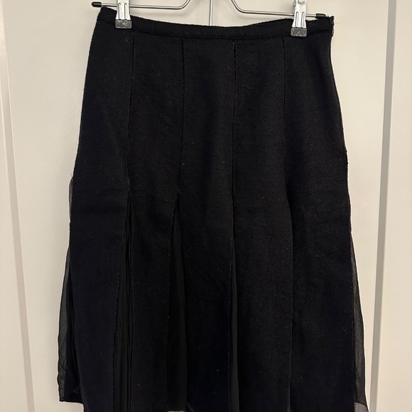Dianne Von Furstenberg Pleated Black Skirt, Size 2 - Picture 2 of 7